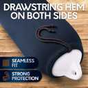 Boat Fender Covers  | Black & Navy Blue | 1, 2 & 4-Pack | Polyester (2-Pack, Navy Blue, 8 x 22)