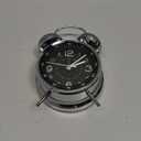 AYRELY Super Loud Alarm Clock for Heavy Sleepers Adults,Twin Bell Retro 4 Inch Silent Non-Ticking Quartz with Backlight, Metal dial, Alarm Clocks for Bedrooms Bedside (Black)