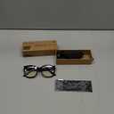 JIM HALO Oversized Blue Light Glasses for Women Square Chunky Bluelight Computer Glasses Reduce Eye Strain (#Black)