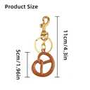 2 x KIYOMIL Keychain Bag Charm for Car,Cute Cookie Key Chains Accessories for Tide Bag(Silver)