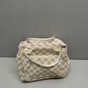 Lunch Bag Women Lunch Box for Women Adult Cute Insulated Lunch Bag Lager Cooler Lunch Tote Bags for Work Picnic (Beige-Brown Plaid)