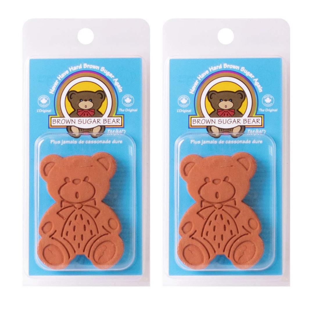 4x Brown Sugar Bear Original Brown Sugar Saver and Softener, Terracotta, Pack of 2