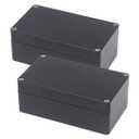 Junction Box, Zulkit Project Box IP65 Waterproof Outdoor Box ABS Plastic Electrical Boxes Electronic Enclosure Black 6.22 x 3.54 x 2.36 inch (158 x 90 x 60 mm) (Pack of 2)