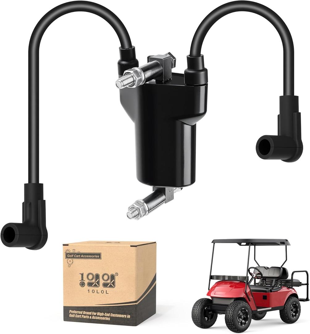 10L0L Dual Ignition Coil for EZGO TXT, Medalist, Marathon 4 Cycle Gas Golf Cart 1991-2002, Replace OEM 26652-G01 EPIGC103