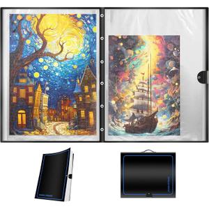 ALL4JIG Extra Large Puzzle Binder  Space-Saving Storage Folder for 5001000 Piece Puzzle Collection, Holds 20 Puzzles, HD Film Pockets, Birthday Gift for Mom & Grandma (Medium)