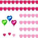 40PCS Balloon Weights Plastic Heart Shaped Balloon Pendants Wedding Birthday Party Balloons Accessories For Helium Balloon Decoration(RoseRed & Pink)