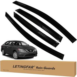 Tape-on Rain Guards for 2013-2019 Nissan Sentra Sedan, for 2013-2019 Nissan Sentra AccessoriesSide Vent Visors Shades Window Deflectors for Nissan Sentra