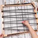 WILLOWDALE Wooden Warping Board，5.7 Yard Warping Frame for Weaving Loom Kit, Yarn Loom Knitting Kit, Wood Knitting Loom Kit for Adults, Adjustable Weaving Kit for Beginner, Arts & Crafts Supplies