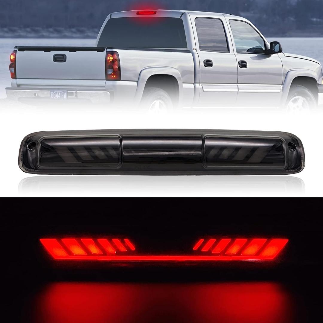 Third 3rd Brake Light for 1999-2006 Chevy Silverado/ GMC Sierra 1500 2500 3500 HD, , TIME TUNNEL Sequential LED High Mount Stop Light for 2007 Silverado/Sierra Classic, Rear Center Cab Tail Lamp