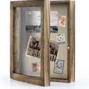 Love-KANKEI Shadow Box Frame 8x10 Shadow Box Display Case with Linen Back Memorabilia Awards Medals Photos Memory Box Gift Carbonized Black