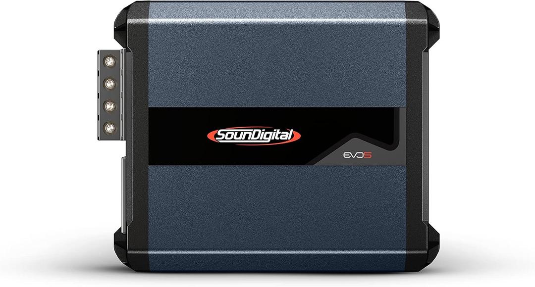 SounDigital EVO6 1200.4 Car Audio Amplifier 1200W RMS, 4 Channel (4 X 300 Watts RMS at 2 Ohms OR Bridgeable Amplifier 2 x 600 WRMS at 4 Ohms) Class D, Full Range, Compact Design, SD1200.4-4D