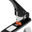 Amazon Basics Effortless Heavy-Duty Stapler, 210 Sheets High Capacity, Large Office Stapler with 1000 Staples, Black