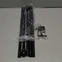 Curtain Rods for windows 28-78 inch, 5/8 inch Decorative Matte Black Splicing Heavy Duty Metal Curtain Rod set with Brackets