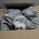 WONGS BEDDING Boho Comforter Set King Size,7 Pieces Grey White Geometric Bohemian Bed in a Bag Comforter Complete Striped Bedding Set for All Season with Sheets,Pillowcases & Shams Soft Microfiber