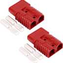 350 Amp 600 V Battery Quick Connector 350A Battery Power Connector (350A 2PC Red)