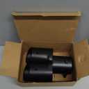 Qurbuns Car Exhaust Pipe, Stainless Steel Straight Inlet Double Outlet Tailpipe with Bolts, Durable 2.5" Bevel Port Exhaust Tip, Universal Modification Accessories for Car, Truck, SUV (Matte Black)