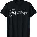 Jehovah Shirt YHWH Yahweh Hebrew Name of God Christian Tee T-Shirt (Small, Black)