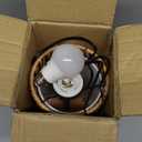 Rattan Table Lamps for Living Room, 3 Way Dimmable Touch Lamps, Small Bedside Lamps with LED Bulbs, Phone Stand, USB Ports and AC Outlet, Boho Nightstand Lamp for Bedroom Office (1 Pack Faux Wood)