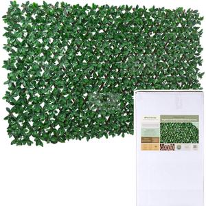 Artificial English Laurel Leaf Expandable Lattice Privacy Fence Screen
