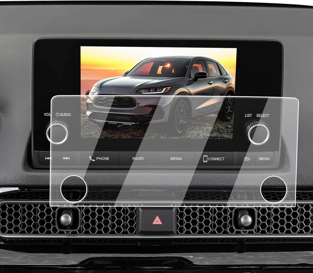 ECOZEN Screen Protector For 2023-2025 Honda HRV - 7-Inch Navigation 9H Hardness Tempered Glass Screen Protector For 2023 2024 2025 HR-V(LX/Sport) Accessories - Anti Fingerprints