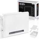 In-Wall Media Box - TV Cable Management Kit, Structured Media Enclosuree, Home Theater Box, Compatible with Roku, Apple TV, Samsung One Connect Mini - WiFi Friendly, Dual Purpos, White-9"