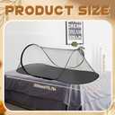 2 Pcs Large Pop up Mosquito Tent Portable Foldable Mosquito Bug Net for Bed Camping Travel Patio Outdoor 78 * 31 * 22 Inch Bug Netting Mesh Tent Canopy for Adults Bedroom, Black