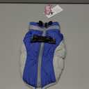 FUAMEY Dog Coat for Small Dogs,Waterproof Dog Winter Jacket with Harness Built in Puppy Cold Weather Coats Reflective Pet Vest with Zipper Warm Fleece Dogs Snowsuit Windproof Blue XS