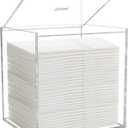 Disposable Facial Towel Storage Box, Acrylic Box for Clean Towels XL (NOT Included), Acrylic Disposable Face Towelette Holder Container (clear)