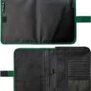 Glove Box Compartment Organizer - Car Document Holder - Owner Manual Case Pouch - Vehicle Storage Wallet for Registration & Insurance Card - Premium Auto Paperwork Holder - Log Book included - Green