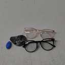 Gaoye 2 Pack Blue Light Blocking Glasses, Retro Round Eyewear Frame Anti Eyestrain Computer Glasses for Women Men - GY1688 (Black+Pink)