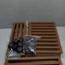 Wisuce Bamboo Under Bed Storage Containers- Underbed Organizer with Wheels with Large Dust Bag,Sturdy Wood Rolling Under the Bed Shoe Storage Organizer Drawer 2 Packs (Walnut, Long)