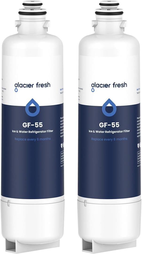 GLACIER FRESH Replacement for Bosch 11025825 Ultra Clarity Pro Refrigerator Water Filter BORPLFTR50, Compatible with KWF 2000, 12028325, 11032531, BORPLFTR50, WFC100MF, B36CT80SNS, B36CL80ENS (2 Pack)