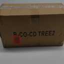 GUOOU Set of 2 Pathway Christmas Tree Urn Filler, Lighted Artificial Mini Xmas Trees with Lights, Outdoor Christmas Decorations for Porch, Driveway, Yard (5 Pine Cones)