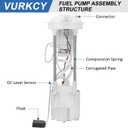 Vurkcy Electric Fuel Pump Module Assembly Compatible with 2004-2007 Dodge Ram 1500 V6 3.7L/ V8 4.7L/ 04-09 Ram 1500/05-09 Ram 2500/05-09 Ram 3500/ V8 5.7L, Replace E7186M E7165M