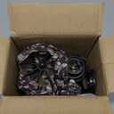 EFINEHOME Retro Industrial Steampunk Water Pipe Table Lamp Base, E26 Vintage Edison Desk Lamp with Switch Plug, Indoor Lights Decor for Bedside Living Bedroom Home Improvement (Black-Pomelo)