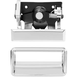 Chrome Tailgate Handle Set, Compatible with 1988-2002 Chevy C1500 C2500 C3500 K1500 K2500 K3500, GMC C/K 1500 2500 3500 Pickup Truck, Metal Latch, Rear Tail Gate Door Handle, Replace# 77077 15991785