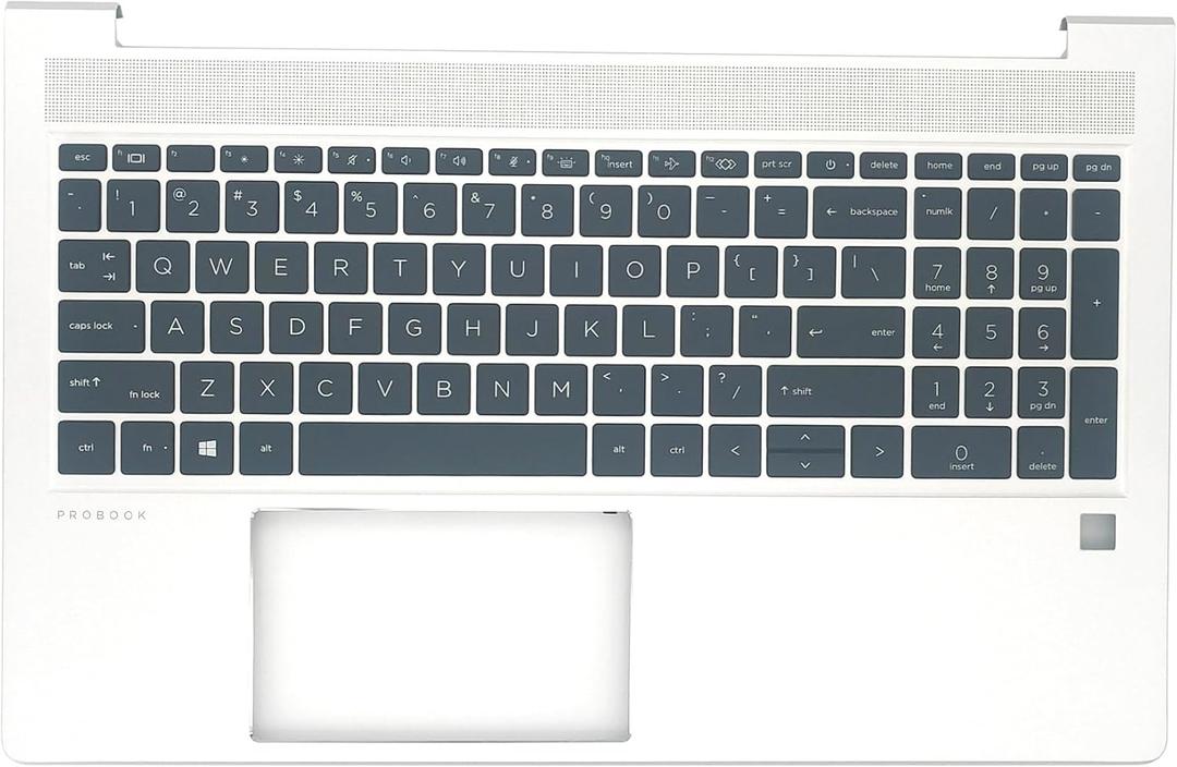 Replacement Upper Case Palmrest for HP Probook 450 G10 Series Laptop Backlit Keyboard Assembly US Layout N43874-001 Silver