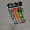 Squid Jig, Luminous Floating Jig Hooks, 5PCs Luminous Fishing Bait Set Lures Squid Crawfish Bass Fishing Lures Saltwater Squid Hook Shrimp Lure Bait Fishing Tackles