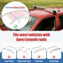 Universal Roof Rack Cross Bars 51" (1.3m) - Heavy Duty 440lbs Capacity Car Top Rails for Naked Roof (No Side Rails) - Aerodynamic Aluminum Alloy with 4-Claw Hooks, Silver