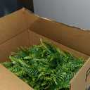 21" Artificial Ferns Plants Topiary for Front Porch Decoration,Fake Boston Fern Potted Plants Faux Greenery Bush UV Resistant for Outdoor Indoor Door Garden Farmhouse Home Decor (Green)