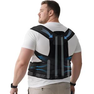 King Mills Posture Corrector for Women Plus Size, Adjustable Back Brace Plus Size Posture Corrector for Big & Tall, Shoulder Straightener with Cushioned Shoulder Pads for Lumbar, Spine, 5XL (Black)