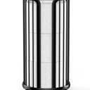 Toilet Paper Holder Stand, Freestanding Toilet Tissue Organizer, Minimalistic Storage Solution, Reserve Mega Rolls-Modern Black