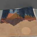 Boho Throw Pillow Covers - Mountain Nature Landscape Forest Linen 18 x 18 Set of 2 for Bed Home Room Sofa Decorations