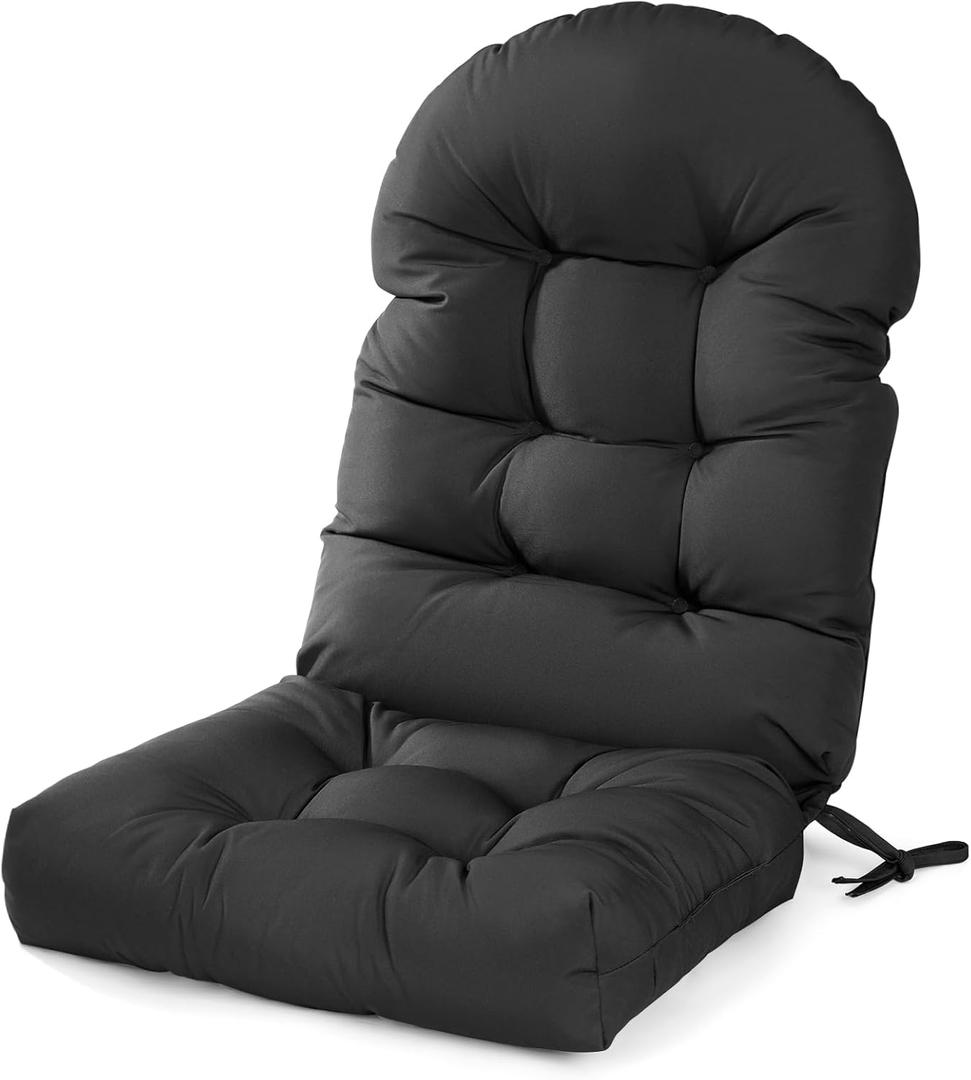 mudilun Outdoor Adirondack Chair Cushion High Weather Resistant Tufted Waterproof Lounge Cushion Anti-Slip Thickened High Back Patio Seat Pads