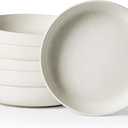 famiware Milkyway 33 oz Bowl Set, Pasta Bowls Set of 6, Salad Bowls Perfect for Your Friend for Housewarming, Thanksgiving, Christmas, Matte White