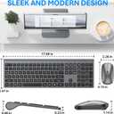 Wireless Keyboard and Mouse Combo, Full Size Keyboard and Mouse, Long Battery Life, Optical Mouse, 2.4G Lag-Free Cordless Mice Keyboard Set Ultra Slim Design for Computer, Laptop, PC, Mac, Windows