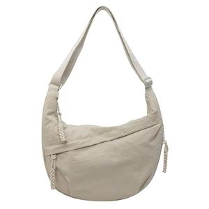 Nylon Crescent Crossbody Bag for Women Shoulder Tote Handbag Casual Sling Bag Dumpling Purse Bag for Outdoor Travel