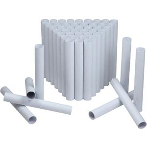 HESESOH 50 Pack Cardboard Tubes for Crafts - 1.57 x 11.81 Inches - Total White Toilet Paper Empty Rolls Round Thick Tubes Sturdy for Classroom Family Handmade DIY Projects