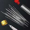 2 x 37 PCS Steel Needles for Hand Sewing Stainless Steel Sewing Needles Sew-ing Tool Kit (Black)