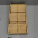 SpaceAid Bamboo Silverware Drawer Organizer with Labels, Kitchen Utensil Tray Holder Organizer for Flatware, Cutlery, Spoon and Knives Drawer Storage Organization (Natural, 6 Slots)